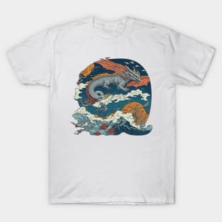 Dragon in the Japanese Hokusai Ukiyoe Style T-Shirt